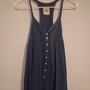 PINK Victoria's Secret Women's Blue Button-Down Top